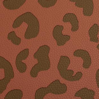 Preview: 50x70 cm Zuschnitt Kunstleder Happy Leo terracotta/braun by Cherry Picking von Swafing